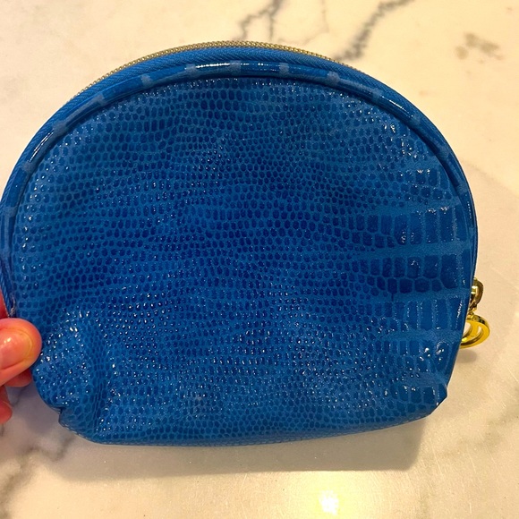 Handbags - Stylish, colourful faux animal textured cosmetic bag. Good condition, 7”x 6”